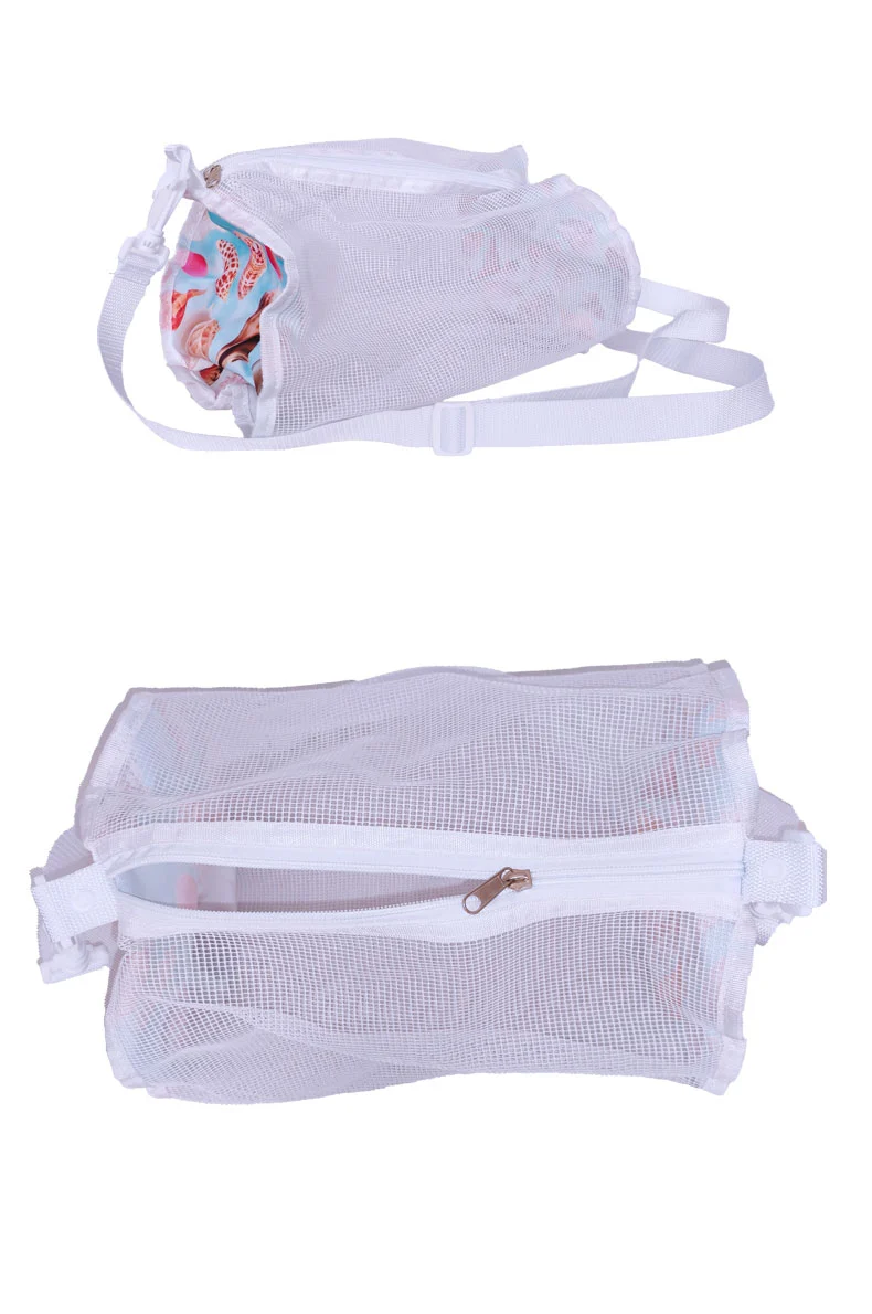 Cylindrical Mesh Travel Bag
